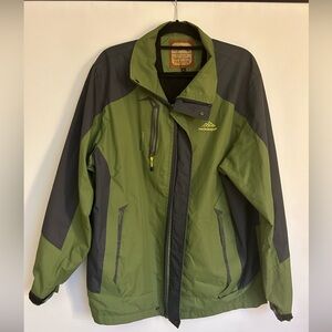 OUTDOOR SPORT LEISURE DIAMOND CANDY FASHION MENS WATERPROOF GREEN & GREY JACKET